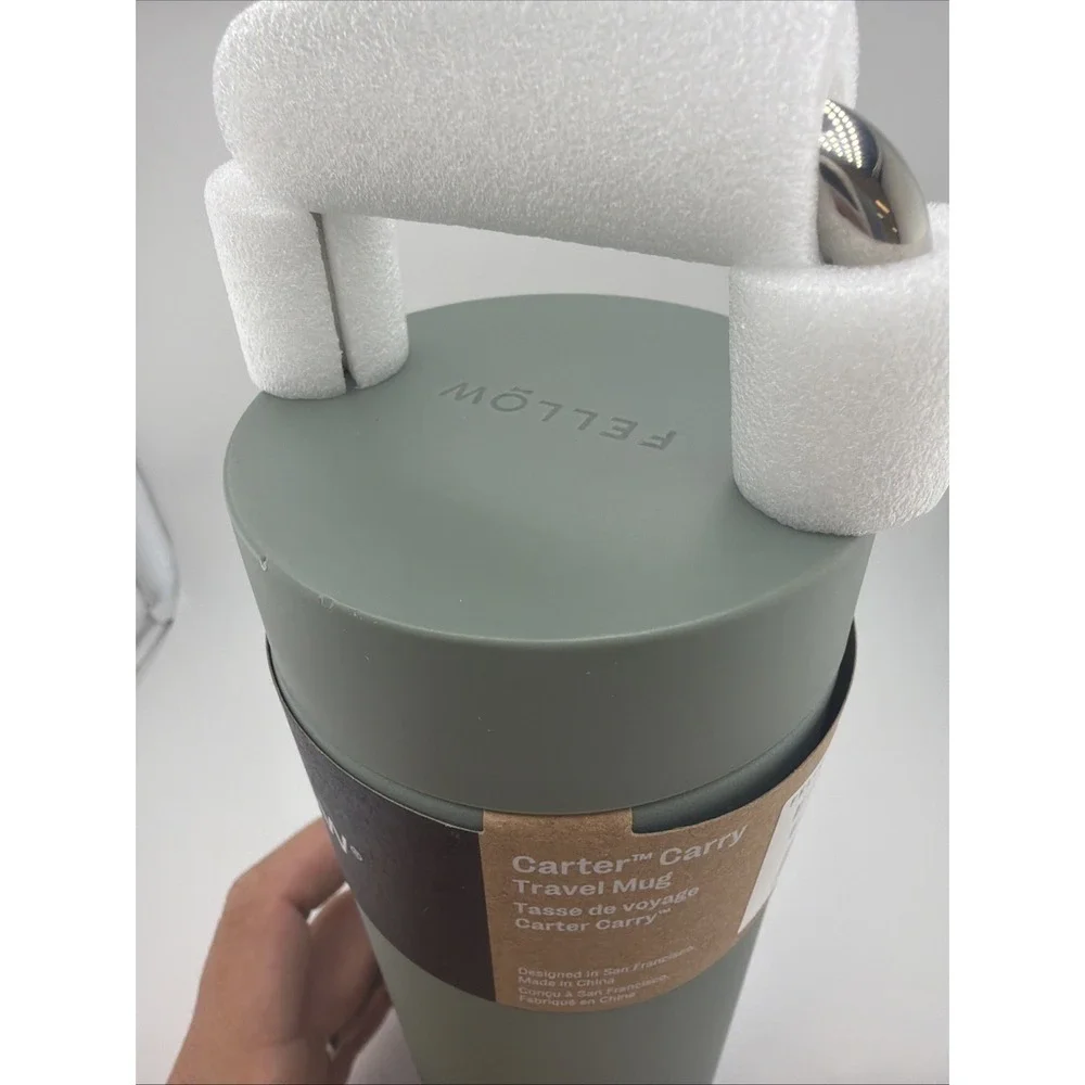 840228806509 Fellow - Carter Carry Tumbler - Smoke Green - Insulated Mug 591ml F